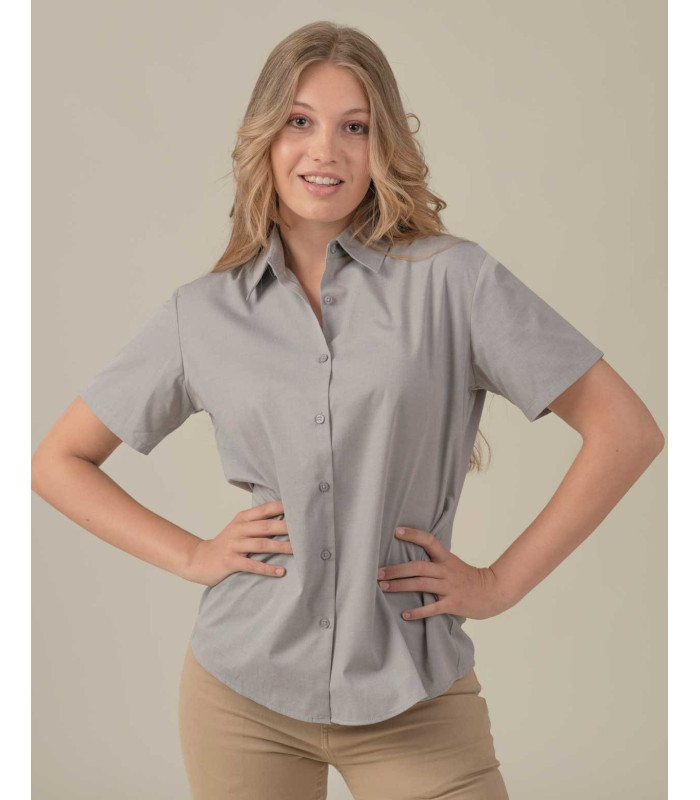 Camisa Mujer Oxford Manga Corta