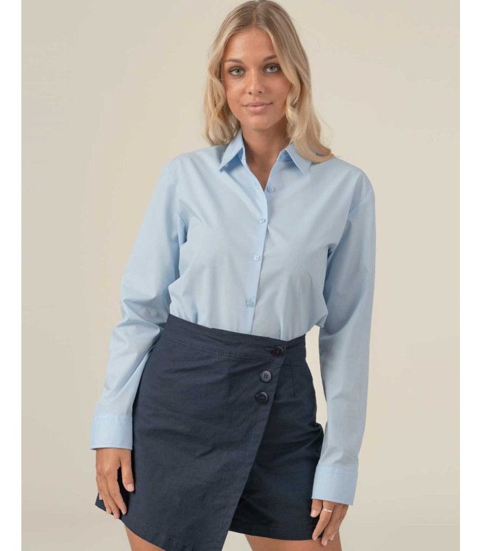 Camisa Mujer Popelín Manga Larga