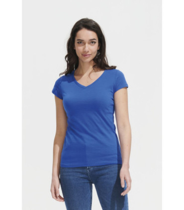 Camiseta Moon Mujer Manga Corta para Publicidad