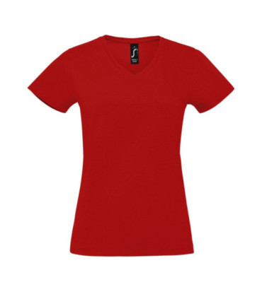 Camiseta Imperial Mujer Manga Corta Cuello de Pico Serigrafiada